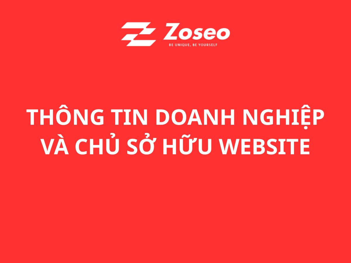 Thông tin doanh nghiệp và chủ sở hữu Website